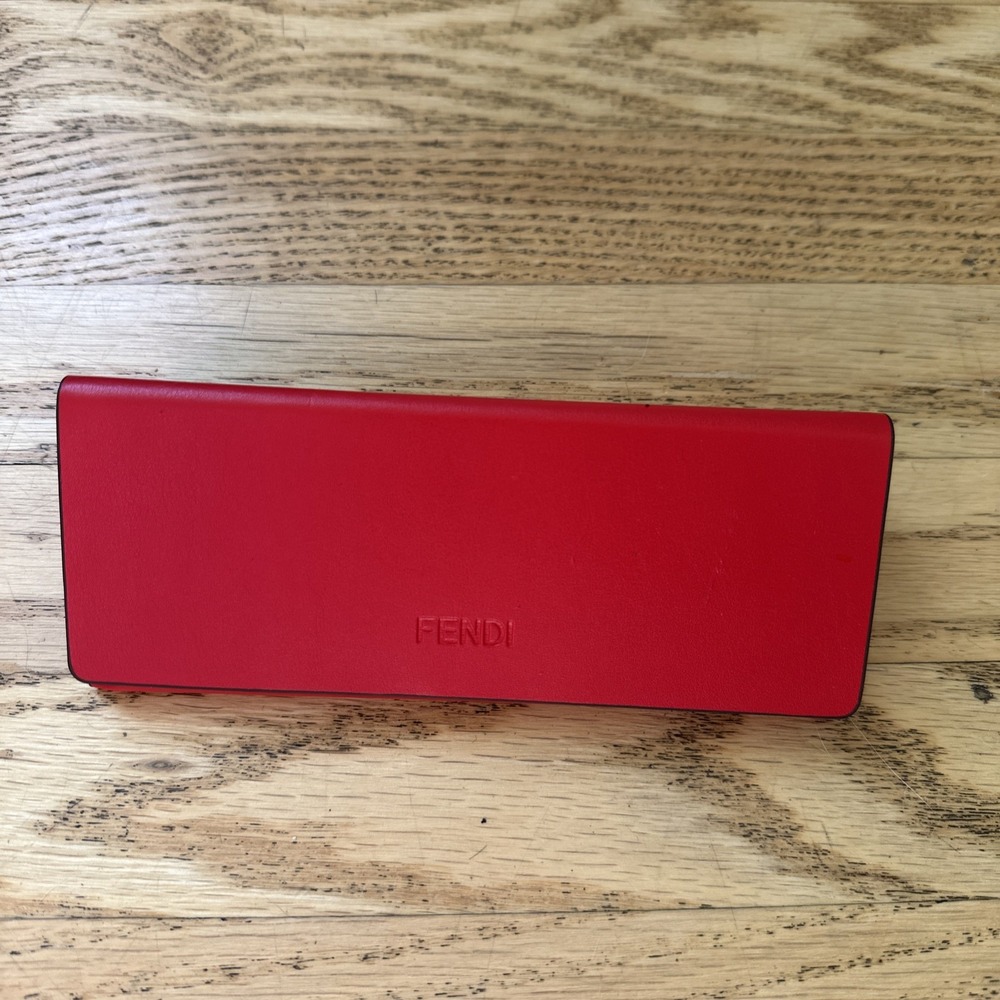 Fendi RED Sunglasses Eyeglasses Hard Leather Case